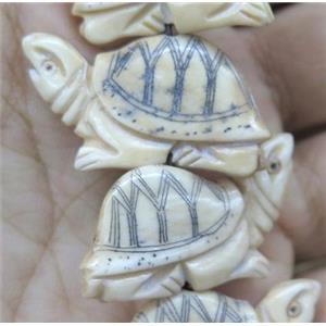antique cattle bone tortoise beads, approx 20-35mm [BJAS071]