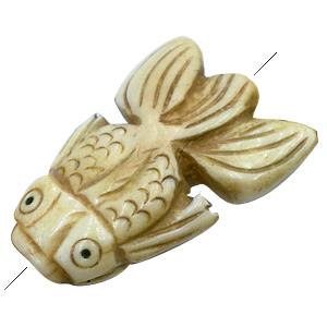 goldfish, Antique cattle Bone bead, 37x25mm [BJAS684]