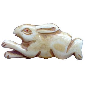 Antique cattle Bone bead, rabbit, 50x22mm [BJAS697]