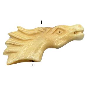 Horse, Antique cattle Bone bead, 54x21mm [BJAS751]