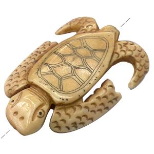Chelonian, Antique cattle Bone bead, 60x40mm [BJAS807]
