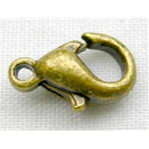 Antique Bronze Plated Lobster Clasp, approx 12mm length [BP-CLASP-12MM]