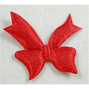 Red Fabric Butterfly, 25x25mm [CASF036]