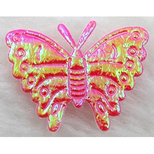 machine goffer Fabric Butterfly, AB Color, 32x24mm, 12# [CASF044C02]
