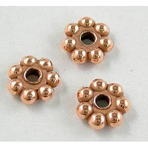 CCB Copper-Colored Plastic Daisy Bead, 6.5mm dia, approx 7200pcs [CCBR01]