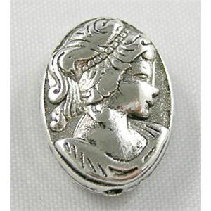 CCB Antique Silver Plastic Spacers Bead Nickel Free, 13x18mm,580 pcs approx [CCBS001]