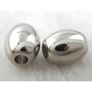 CCB Antique Silver Plastic Beads Barrel, 10.5x13mm, hole:4mm, approx 550pcs [CCBS011]