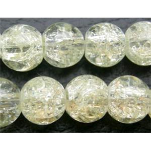Clear Crackle Glass Beads, Round, 10mm dia, 90pcs per st [CGRD01-STA-10MM]