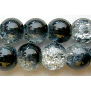 Round Crackle Glass Beads, 10mm dia, 90pcs per st [CGRD02-ST44W-10MM]