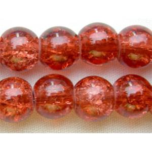 Crackle Glass Round Beads, 8mm dia, 115pcs per st [CGRD03-ST11-8MM]