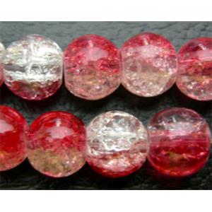 Crackle Glass Round Beads, 10mm dia, 90pcs per st [CGRD04-ST6W-10MM]