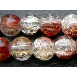 Crackle Glass Round Beads, 10mm dia, 90pcs per st [CGRD05-ST11W-10MM]