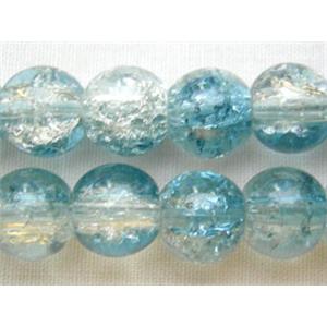 Crackle Glass Round Beads, 10mm dia, 90pcs per st [CGRD10-ST22W-10MM]