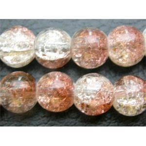 Round Crackle Glass Beads, 8mm dia, 115pcs per st [CGRD17-ST20W-8MM]