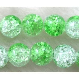 Round Crackle Glass Beads, 10mm dia, approx 90pcs per st [CGRD21-10MM]