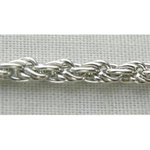 platinum plated Iron Chain, 2.2mm dia [CHA003NP]