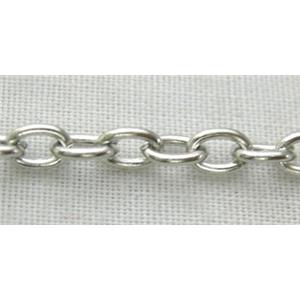 Nickel Color Chains, 4.6x6.5mm, 1.0mm thickness [CHA009NP]