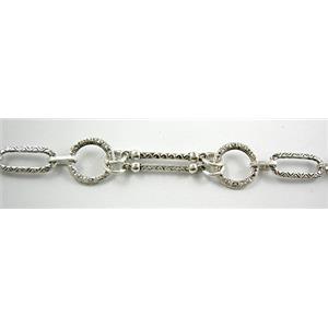 Antique Silver Alloy Chain, 98cm(38 inch) length [CHAC03-72]