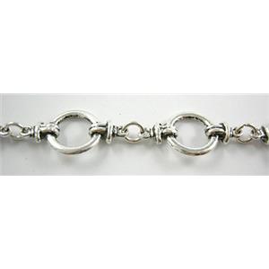 Antique Silver Alloy Chain, 98cm(38 inch) length [CHAC05-23]