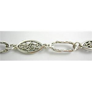 Antique Silver Alloy Chain, 98cm(38 inch) length [CHAC06-107]