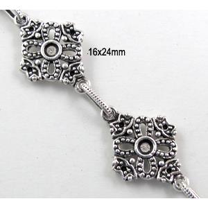 Antique Silver Alloy Chain, 16x24mm [CHAC16-67]