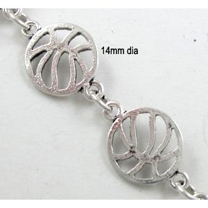 Antique Silver Alloy Chain, 14mm dia [CHAC17-170]