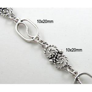 Antique Silver Alloy Chain, 10x20mm [CHAC20-194]