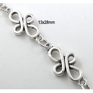 Antique Silver Alloy Chain, 13x28mm [CHAC21-252]