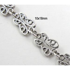 Antique Silver Alloy Chain, 10x18mm [CHAC24-204]