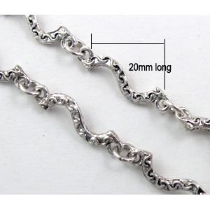 Antique Silver Alloy Chain, 20mm length [CHAC28-56]