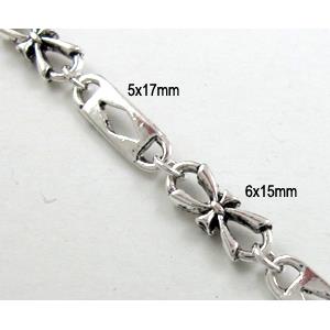Antique Silver Alloy Chain, 5x17mm, 6x15mm [CHAC30-38]