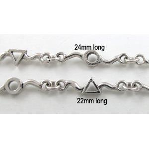 Antique Silver Alloy Chain, 24mm, 22mm length [CHAC32-47]