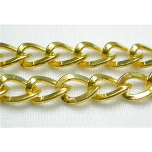 Gold Plated Iron Chain, loop: 6x4mm [CHAGP005]