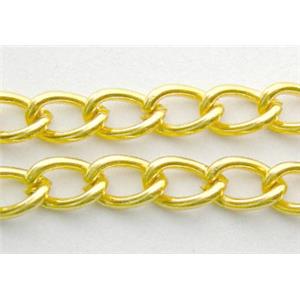 Gold Plated Iron Chains, approx 5x7.2mm, 1.2mm thickness [CHAGP009-12]
