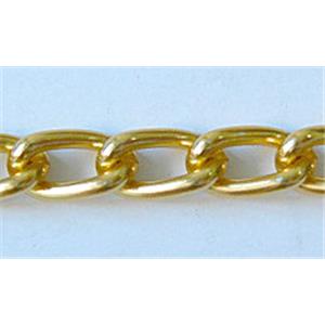 Gold Plated Aluminium Chains, 1.8x7x10.5mm [CHAL013]