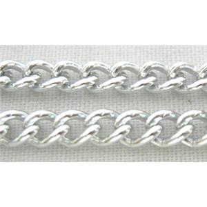 Silver Plated  Alumininum Chains, 3x4mm [CHASP001AL]