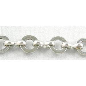 Platinum Plated Copper Chain, 6mm dia [CHC003PP]