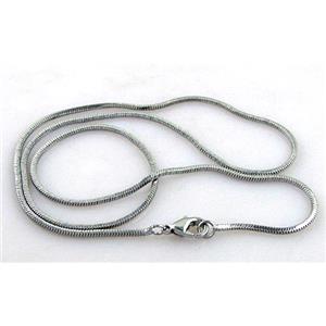 Copper snake chain, Cube, nickel free, 1.5x1.5mm, 16.8 inch(43cm) length [CHC094-1.5MM]