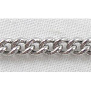 platinum plated Copper Chain, 2.7mm wide [CHC205NP-180S]