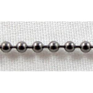 round Ball-Chain, copper, black, 1.2mm dia [CHC213BLP]