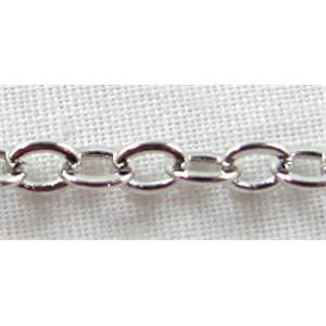 Platinum Plated Copper Chain, 2.8x3.5mm [CHC216PP-260SF]