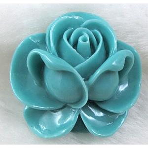 Compositive coral rose, Pendant, Blue, 36mm dia [CRFL04C06]
