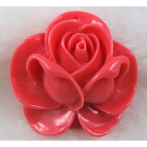 Compositive coral rose, Pendant, Hot pink, 36mm dia [CRFL04C08]