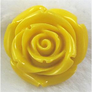 Compositive coral rose, Pendant, Yellow, 36mm dia [CRFL05C02]