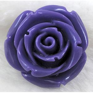 Compositive coral rose, Pendant, Purple, 36mm dia [CRFL05C05]