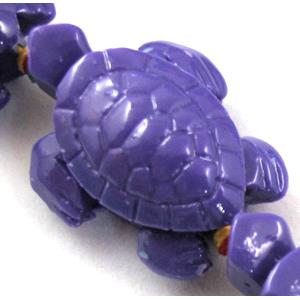 Compositive coral bead, tortoise, purple, 24x35mm, 11pcs per st [CRFL10C02]