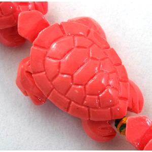 Compositive coral bead, tortoise, 24x35mm, 11pcs per st [CRFL10C04]