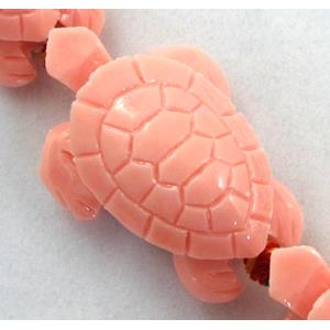 Compositive coral bead, tortoise, 24x35mm, 11pcs per st [CRFL10C05]