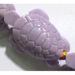 Compositive coral bead, tortoise, purple, 24x35mm, 11pcs per st [CRFL10C08]