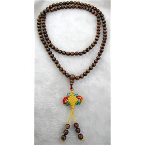 Gold coral necklace, chinese knotting, 10mm dia, 108pcs per st [CRGC03-10MM]